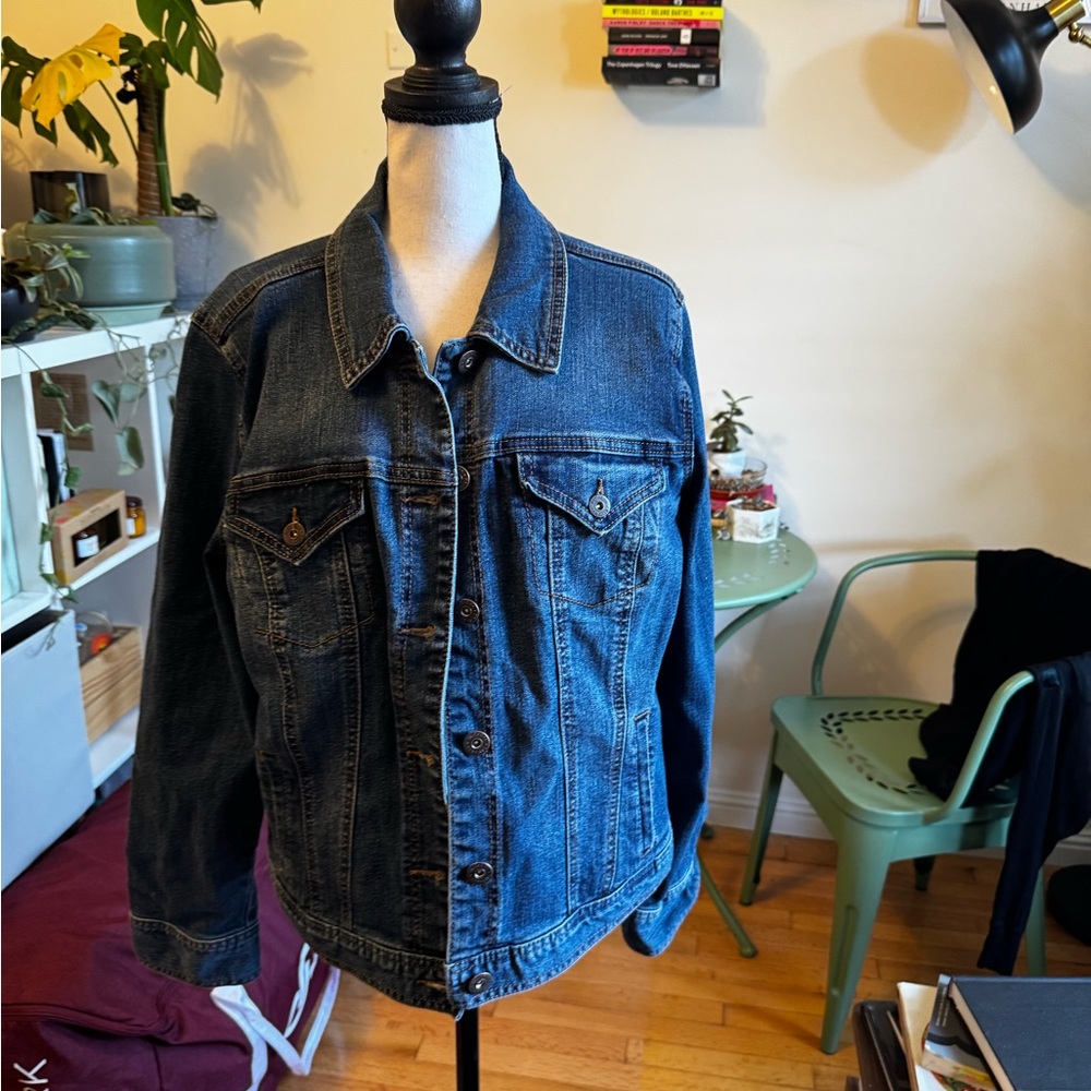Style & Co. Dark Blue Jean Jacket